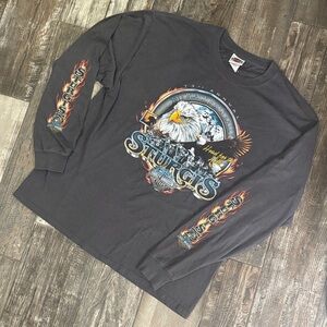 Harley-Davidson Eagle Graphic Long Sleeve Shirt - Black